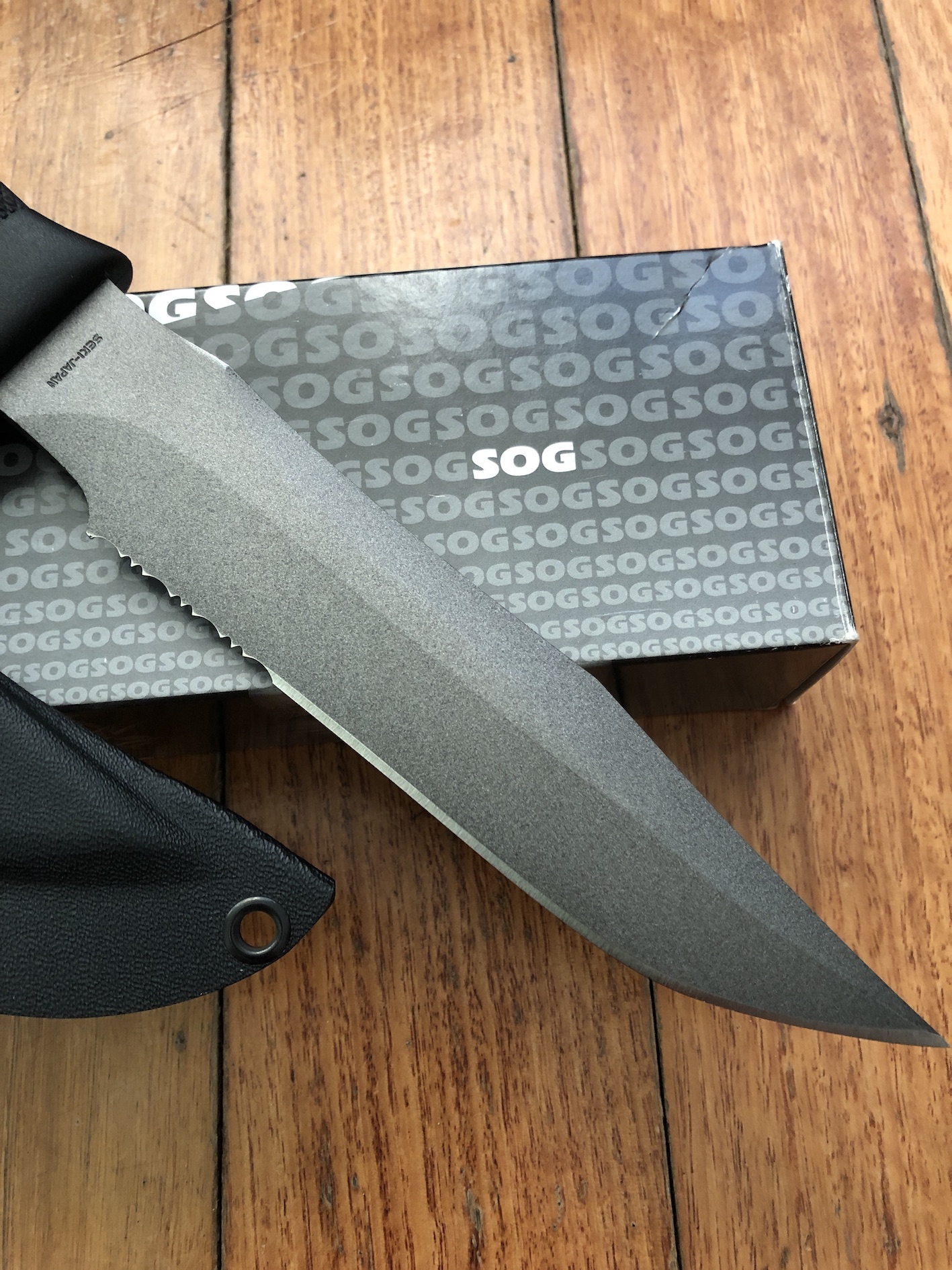 Sog Vintage Original Seki Japan S37 Navy Seal Knife With Kydex Sheath