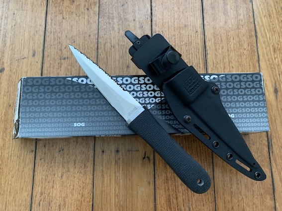 SOG Vintage Original early model SEKI JAPAN S14 Pentagon Tactical Dagger  with Kydex Tactical sheath &