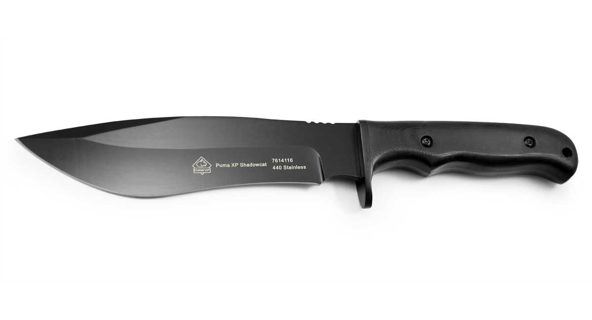 Puma XP Shadowcat Tactical Knife with G10 Black Handle and Kydex Sheath