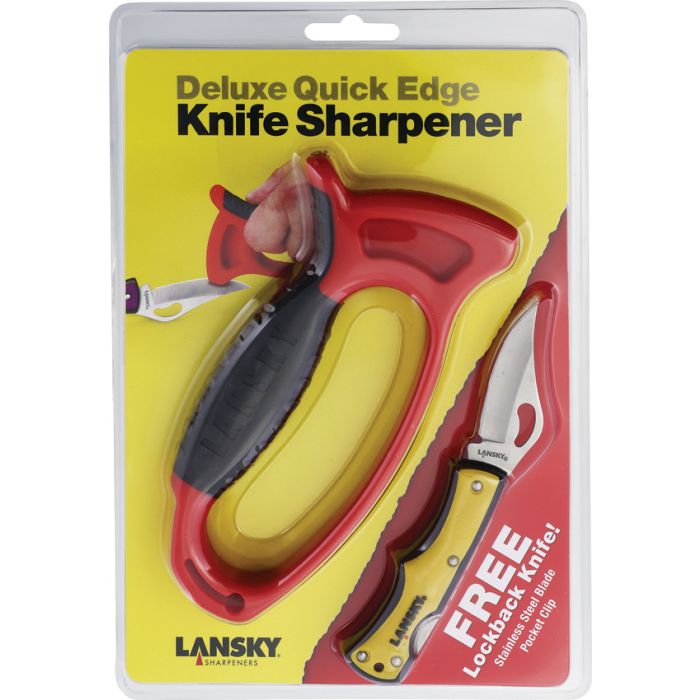 Lansky Deluxe Quick Edge Knife Sharpener Plus Free Lansky Folding Knife