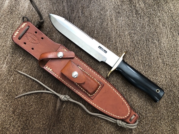 Randall Knives USA: Model 14 Attack with Saw Back And Black Micarta Handle