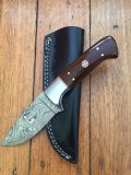 SOSDF Knife: 200 Layer Damascus Rosewood Handled Skinning Knife