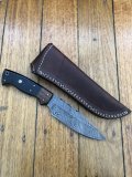 CFK Knife: Handmade Damascus Skinner Tamboti Wood-Buffalo Horn Knife