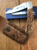 P.Beretta Chequered Folding Lock Knife & Pouch Combo