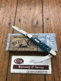 Case USA Knife: 2005 Model 05080 EISENHOWER Caribbean Blue Handle Pocket Folding Knife in original box and paperwork