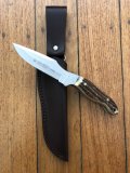 Puma Knife: Puma Hunters Companion with Stag Handle & Custom leather sheath