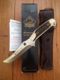 Puma Knife: Puma Skinner II Laser Cut with Stag Handle leather sheath Paperwork