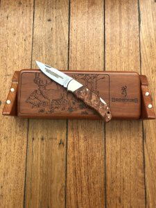 Browning Knife 2002 Limited Edition Rocky Mountain Elk Foundation knife in Display Case #228 of 550