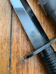 J.NOWILL & SONS  J.ADAMS SHEFFIELD ENGLAND BLACK POLISHED BLADE COMMANDO KNIFE