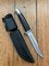 Buck Knife: Buck 1995 Woodsman 102 with Black Phenolic Handle & Leather Sheath