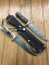 SOS Damascus *PUMA Bowie* Knife with Sambar Deer Antler Handle & Leather Sheath