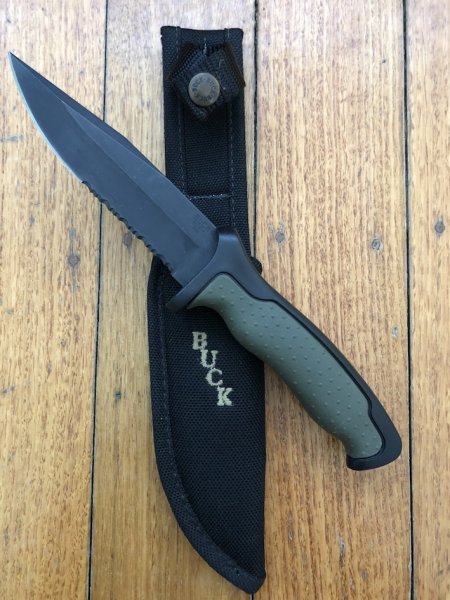 Buck Knife: Buck 655 Short NightHawk - Part Serrated Survival Knife ...